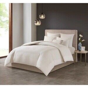 Natori Hanae Yarn-Dyed KING/CAL-KING 3-Pc Duvet Cover Set New